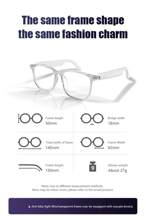 Anti blue light bluetooth audio glasses - Image 2