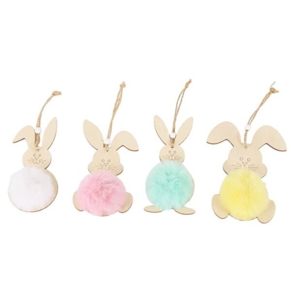 Lovely Bunny Wooden Easter Hanging Decor - Image 6