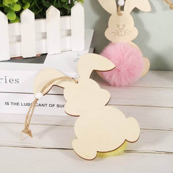 Lovely Bunny Wooden Easter Hanging Decor - Image 2