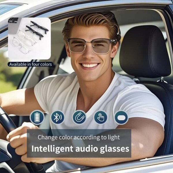 Intelligent bluetooth sunglassess color-changing