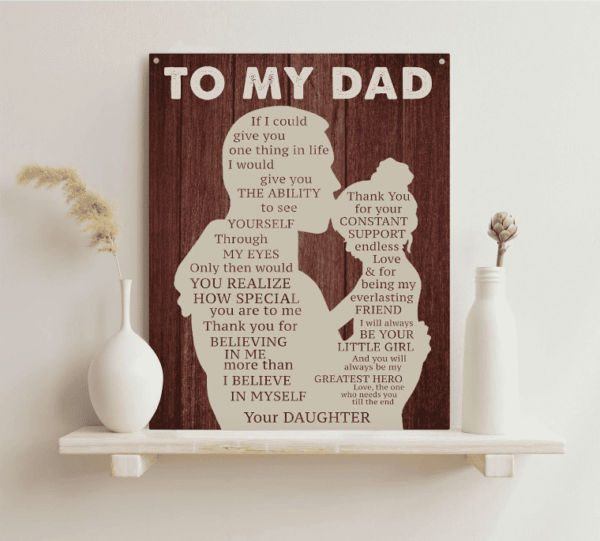 Father's Day Gifts Personalized Wooden Sign - Image 4