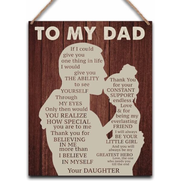 Father's Day Gifts Personalized Wooden Sign - Image 3