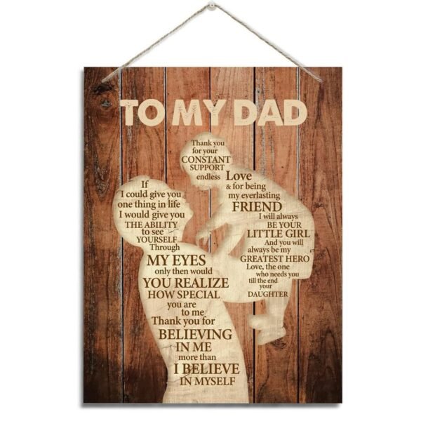 Father's Day Gifts Personalized Wooden Sign - Image 2