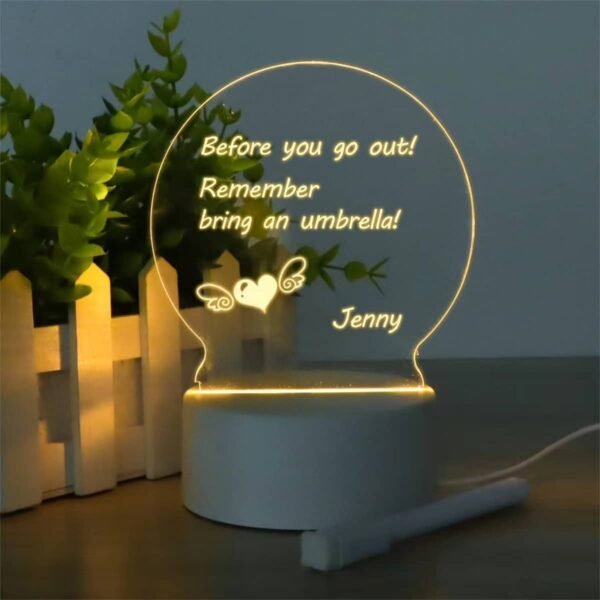 Acrylic Message Board Night Light - Image 4