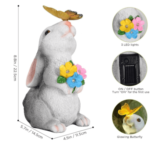 Bunny Garden Decor Solar LED Light - Image 4