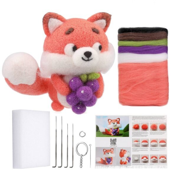 Kneedle felting kit amusable animal dolls