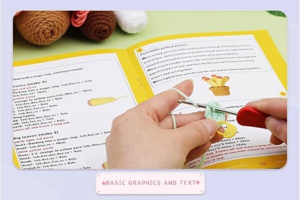 Crochet Kit Potted Succulent and Cactus with Paper Instruction and Free Tutorial - Image 3