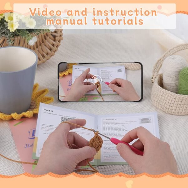 Sunflower Coaster Crochet Kit with Free Tutorial - Image 3
