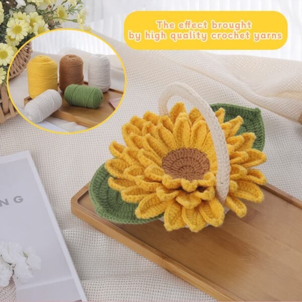 Sunflower Coaster Crochet Kit with Free Tutorial - Image 2