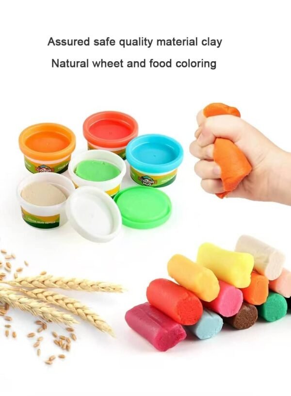 Hair Dresser Pretend Play Toy Set with Colorful Muds - Image 2