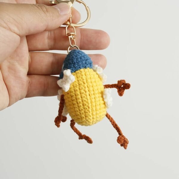 Popcorn crochet doll bag charm - Image 2
