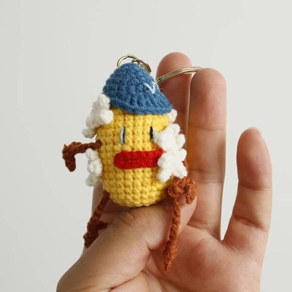 Popcorn crochet doll bag charm - Image 3