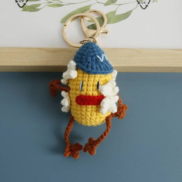 Popcorn crochet doll bag charm - Image 5