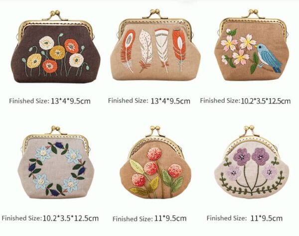 Coin bag embroidery diy kit - Image 3
