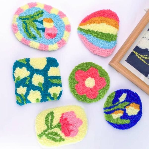 Punch needle embroidery kit 6pcs projects