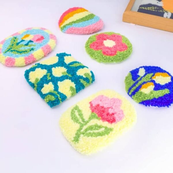 Punch needle embroidery kit 6pcs projects - Image 4