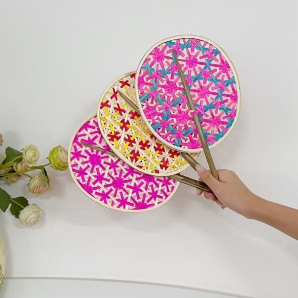 China Travel Culture Souvenirs Vintage Bamboo-woven Fan - Image 4