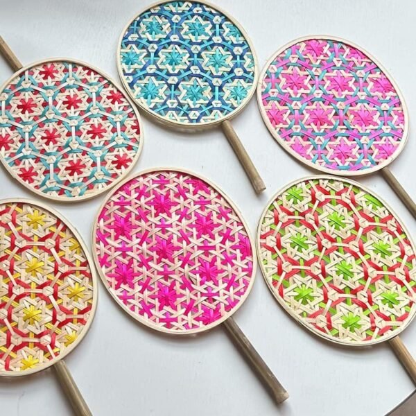 China Travel Culture Souvenirs Vintage Bamboo-woven Fan - Image 5