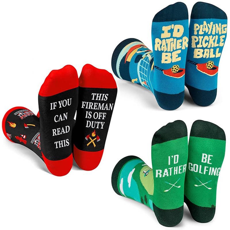 Fun socks with interesting words unique gifts for men