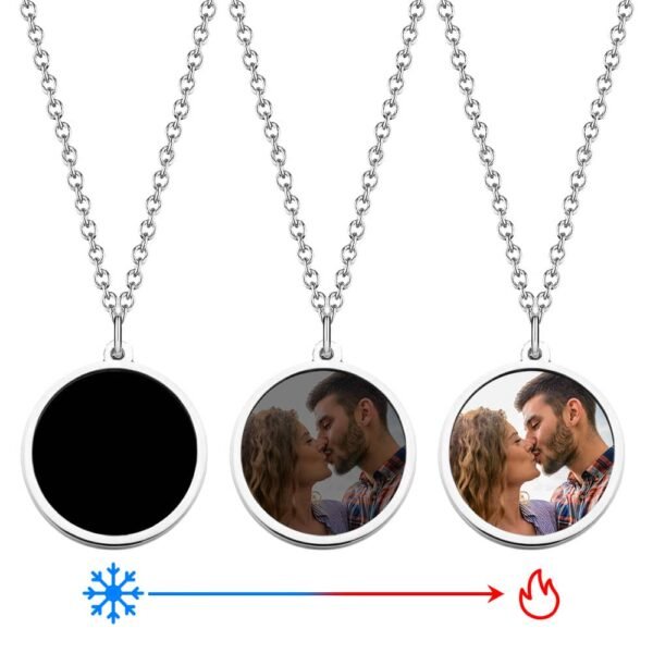 Personalized picture necklace temperature sensing imaging