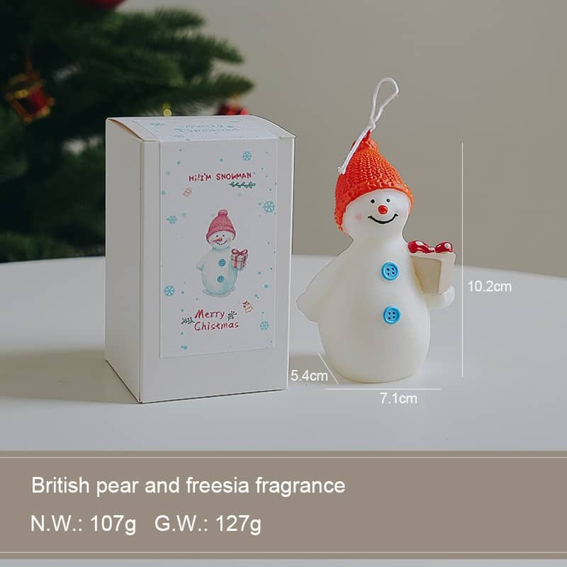 Handmade Little Snowman Scented Candle, Perfect Small Gifts for Christmas - Image 2