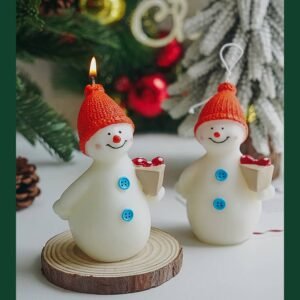 Handmade Little Snowman Scented Candle, Perfect Small Gifts for Christmas