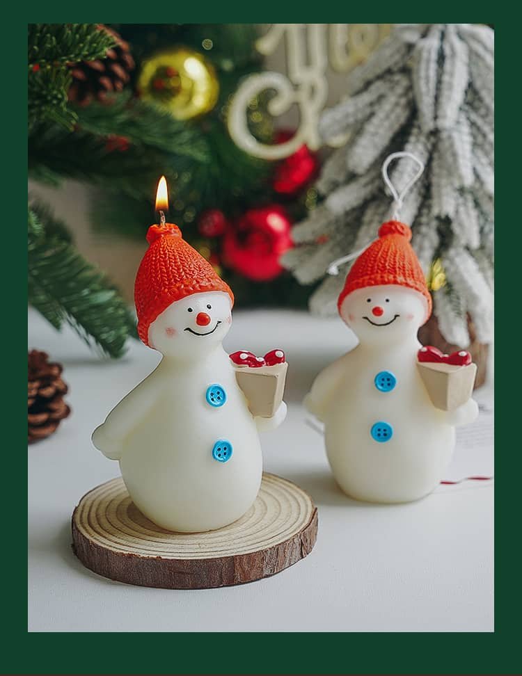 Handmade Little Snowman Scented Candle, Perfect Small Gifts for Christmas